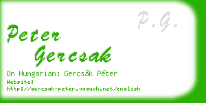 peter gercsak business card