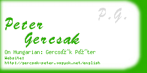 peter gercsak business card